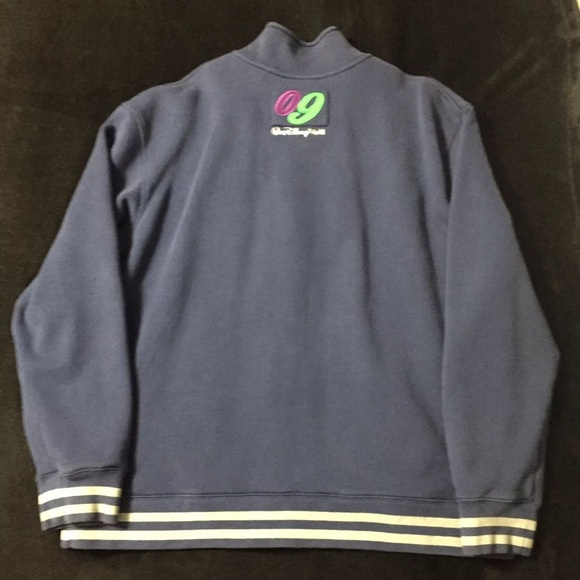 Walt Disney World Mickey Mouse 2009 Sweatshirt Zippered Blue Medium Disneyland - Picture 3 of 4